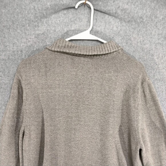 American Eagle Outfitters Pullover Sweater Mens Sz L Brown 1/4 Zip Button Casual - Picture 10 of 12